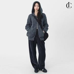 엘케이트 여자 겨울 세미커브드 벨벳 골덴 와이드 트레이닝 팬츠 LOCEP001