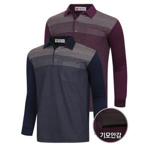 [파파브로]멘즈 국산 기모안감 스트라이프 카라티 NA-KAK-7094,5