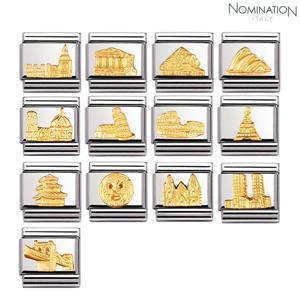 노미네이션 컴포저블 클래식 기념물 18K 골드 링크 030123 여자팔찌 남자팔찌