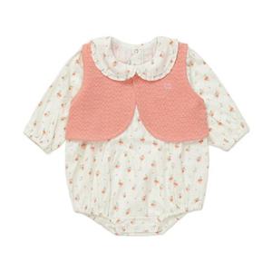 [블루독베이비] 피치플라워 바디수트 4611360404 4611360404