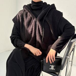 나야홍 / 아이우먼 보아털후드집업조끼 RAV895M512 빅사이즈