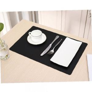 모던 양면 가죽 테이블매트(블랙+레드) 식탁 데코매트
