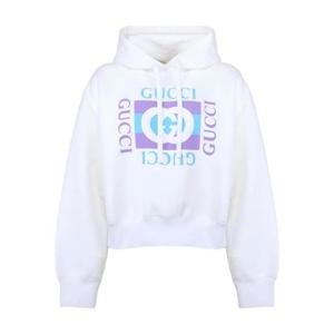 구찌 프린티드 코튼 후드 티셔츠 837935XJHGJ9081 White