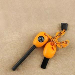 파이어 스타터 스틱 나침반 휘슬 톱 캠핑 등산 생존툴