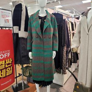 수스 HC07 빅체크더블롱울코트 S261BCO151