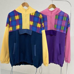 나야홍 / 빅사이즈티 V885L512 컬러보드집업아노락 PO