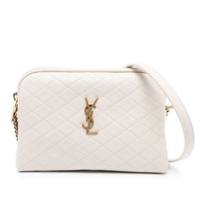 생로랑 베이지 퀼티드 골드 로고 크로스백 733667 1EL079207