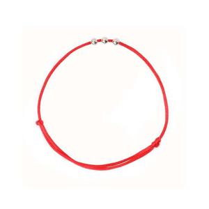 얇은줄 로프 팔찌 레드 여자 남자 공용 여름 커플템