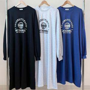 나야홍 / 빅사이즈원피스 X096L601 리그라운드박시원피스 NM