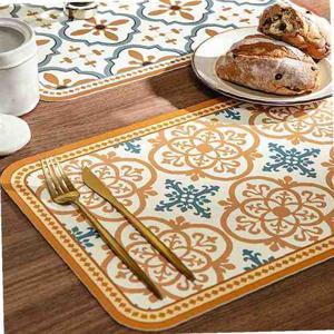 아망뜨 북유럽풍 가죽 식탁매트 사각 방수 테이블매트