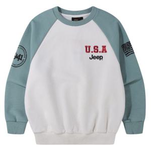 [지프키즈]26신상남여공용키즈  USA 배색 나글란 맨투맨KR1TSU82