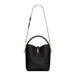 생로랑 블랙 가죽 버킷 숄더백 860941 AAF201000