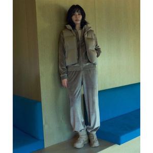 스노우피크 SNOWPEAK APPAREL 벨벳 여성 세미와이드 팬츠 (S24WWFFP75) Tan Gray S24WWFFP75TG 337060