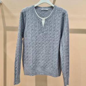 라티움 HC34 봄간절기 착용감좋은 세로꽈배기 브이넥배색니트 T2613sw21