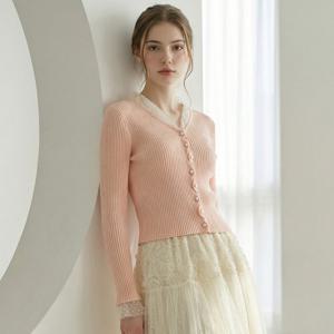 [포커스]도트 배색 슬림 골지 가디건 PBINF6S1KC4541