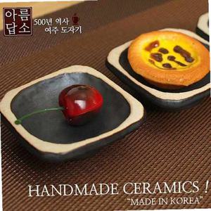 여주 소야 도자기 아름 사각종지(간장종지)