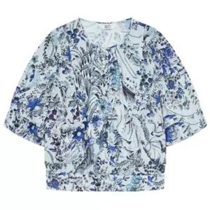 베스띠벨리 세이브존04 플라워 드로잉 프린트 블라우스 BKBAF24340