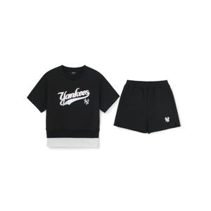 [엠엘비키즈] (7FS1B0663-50BKS)  여아 스트릿 베이직 레이어드 티셔츠세트 7FS1B0663U50