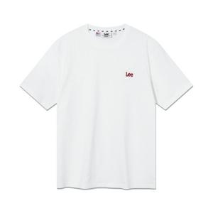 [LEE]LEE 스몰 트위치 로고 반팔 티셔츠 화이트 LE2602ST02WH
