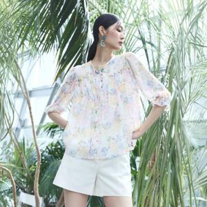 르네크루 26Summer limited 플라워 모티브 블라우스