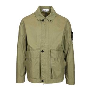 스톤아일랜드 왁스드 코튼 투웨이 집업 코치 재킷 4100054S0290