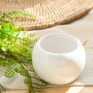 도자기 원형 화분 우유 중 8x5cm 조화꽃 전용 다육 인테리어 장식 소품 원예 용품