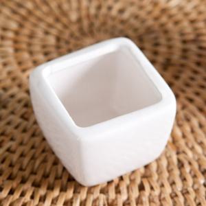 도자기 사각 화분 체이나 소 4x4cm 조화꽃 전용 다육 인테리어 장식 소품 원예 용품