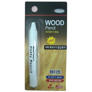 이음새메움 미라클 우드펜슬 마루 목재가구 흠집제거 화이트 11g