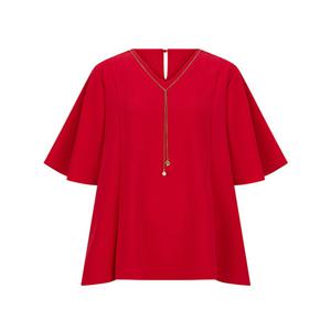 [꼼빠니아][꼼빠니아] 브이넥 루즈핏 블라우스_CADU5-WRB830