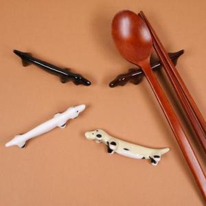 한식테이블세팅 닥스훈트 수저받침 도자기 젓가락 받침 4color/강아지