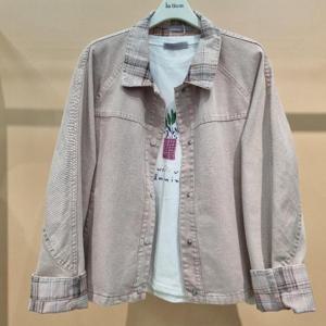 라티움 HC34 봄 신축성좋은스텐카라 루즈핏스무디체크자켓 T2613jk17