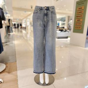 플라스틱아일랜드  (PS2DP363) 밑단 데끼 루즈핏 데님 팬츠