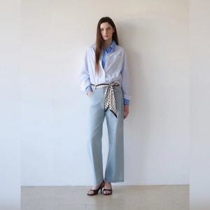 플라스틱아일랜드  (PS2DP383) 스트레이트 핏 레직기 데님 팬츠