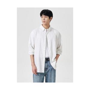 에잇세컨즈 8SECONDS 모달 스트라이프 셔츠 화이트 (214964BY11) 214964BY11 405694