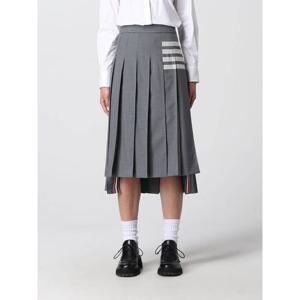 라프리마 톰브라운 RWB 탭 드롭백 플레인 위빙 울 플리츠 스커 FGC400V 06146 035