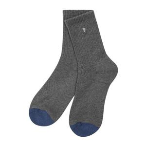 M 팬텀골프양말 NQC 211E3SC202_MG 남성 베이직 로고 배색 중목 양말