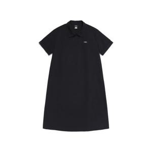 내셔널지오그래픽 NATIONALGEOGRAPHIC N262WOP140 여성 프리즈 스트레치 A라인 카라 반팔 원피스 BLACK N262WOP140099 406590