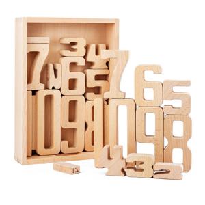 onshine 숫자블럭 퍼즐 젠가 나무블럭 나무쌓기 숫자학습  원목 원목케이스 W156