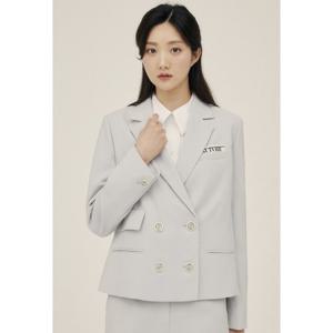 [제이제이지고트] JJ지고트 레터링 롤업 더블 브레스트 재킷 (GP3M0JK931) GP3M0JK93