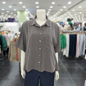 [벨라디터치]셔츠카라 블라우스 V1F2BL57_GN