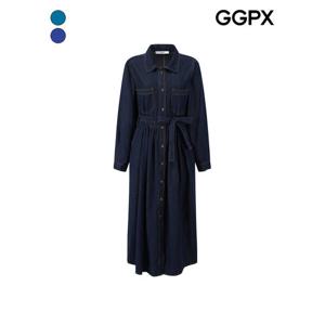 [GGPX]데님 맥시 스트랩 원피스 (GQ3OP010F)