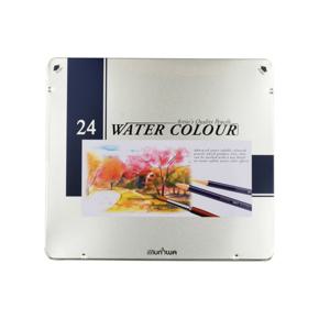 문화 수채 색연필 24색세트 (틴케이스)