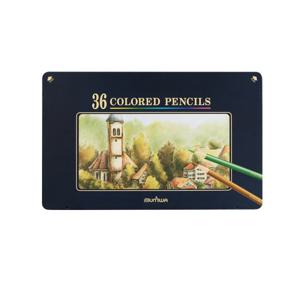 문화 유성 색연필 36색세트 (틴케이스)