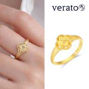 베라토 24K 순금 행운 크로버 한돈 반지 3.75g