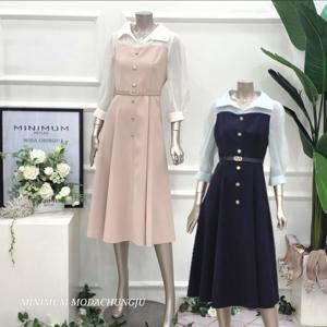 [미니멈]MD 쉬폰 투톤 플레어원피스 MD MM1BGWO3930_CJ