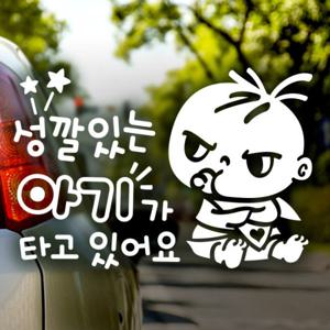 성깔있는아기 복덩이 / 자동차스티커 아기가타고있어요