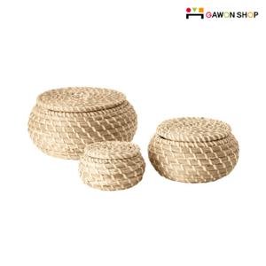 이케아 FRYKEN 라탄수납함 3개세트/수납바구니