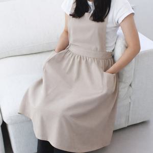 [샤이닝홈] 루나 앤 린넨 앞치마 베이지