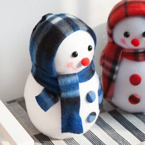 크리스마스 눈사람 인형 트리 장식 플래드 20cm 2컬러 꾸미기 소품 용품 오너먼트
