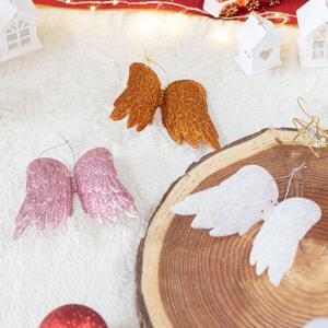 크리스마스 천사날개 트리 장식 10cm 3컬러 꾸미기 소품 용품 오너먼트 데코 이벤트